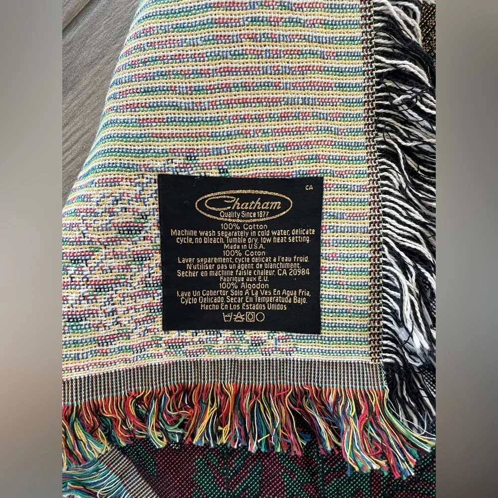 Festive Santa Holiday Tapestry Blanket